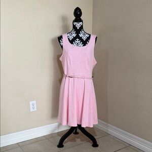George Light Pink Mini Dress with Belt